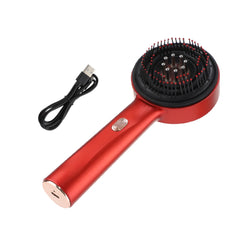 Electric Vibration Massage Comb Red Light Therapy Hair Growth Massage Scalp Brush Anti Hair Loss Liquid Oil Applicator Hair Care - BLOOM CART