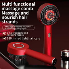 Electric Vibration Massage Comb Red Light Therapy Hair Growth Massage Scalp Brush Anti Hair Loss Liquid Oil Applicator Hair Care - BLOOM CART