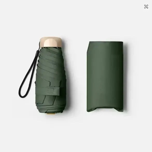 1Pc 55% Off Mini Sun Umbrella Pocket Rain Umbrella Vinyl Folding UV Ultraviolet Protection Sun Shade Pocket Parasol Capsule BLOOM CART