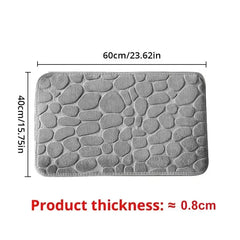 1pc embossed fiber carpet, bathroom living room anti slip mat, pebble floor mat, household items - BLOOM CART