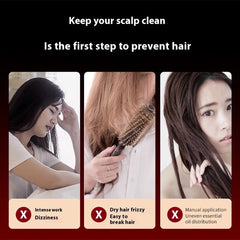 Electric Vibration Massage Comb Red Light Therapy Hair Growth Massage Scalp Brush Anti Hair Loss Liquid Oil Applicator Hair Care - BLOOM CART