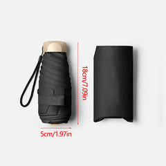 1Pc 55% Off Mini Sun Umbrella Pocket Rain Umbrella Vinyl Folding UV Ultraviolet Protection Sun Shade Pocket Parasol Capsule BLOOM CART