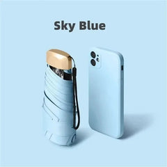 1Pc 55% Off Mini Sun Umbrella Pocket Rain Umbrella Vinyl Folding UV Ultraviolet Protection Sun Shade Pocket Parasol Capsule BLOOM CART