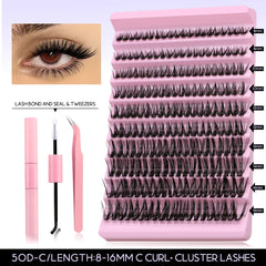 DIY Lash Extension Kit Individual Eyelash Extension Kit Cluster Lashes Kit Lash Glue Remover for Eyelash Extensions Makeup - BLOOM CART