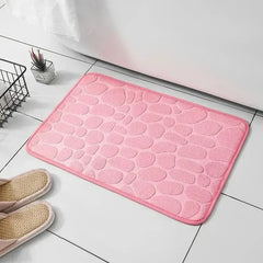 1pc embossed fiber carpet, bathroom living room anti slip mat, pebble floor mat, household items - BLOOM CART