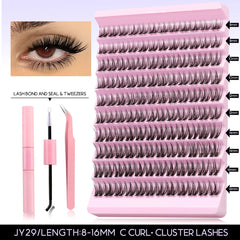 DIY Lash Extension Kit Individual Eyelash Extension Kit Cluster Lashes Kit Lash Glue Remover for Eyelash Extensions Makeup - BLOOM CART