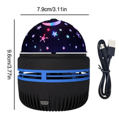 LED Starry Sky Night Lights USB Rotating Projector Lamp Magic Ball Moon Star Christmas Lights Home Room Atmosphere Decorations - BLOOM CART