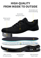 New Styles Men Safety Boots With Steel Toe Cap Anti-smash Work Sneakers Safety Shoes Men IndestructibleWork Boots Tactical Boots - BLOOM CART