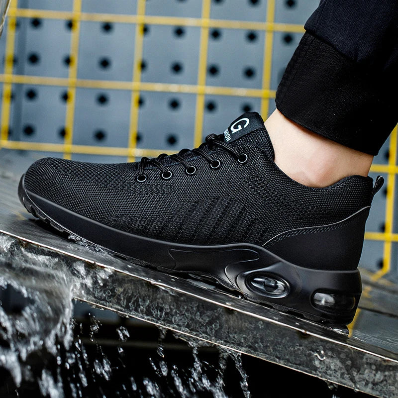 New Styles Men Safety Boots With Steel Toe Cap Anti-smash Work Sneakers Safety Shoes Men IndestructibleWork Boots Tactical Boots - BLOOM CART