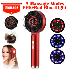 Electric Vibration Massage Comb Red Light Therapy Hair Growth Massage Scalp Brush Anti Hair Loss Liquid Oil Applicator Hair Care - BLOOM CART