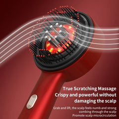 Electric Vibration Massage Comb Red Light Therapy Hair Growth Massage Scalp Brush Anti Hair Loss Liquid Oil Applicator Hair Care - BLOOM CART