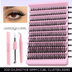 DIY Lash Extension Kit Individual Eyelash Extension Kit Cluster Lashes Kit Lash Glue Remover for Eyelash Extensions Makeup - BLOOM CART