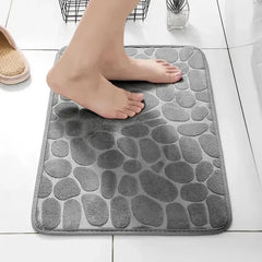 1pc embossed fiber carpet, bathroom living room anti slip mat, pebble floor mat, household items - BLOOM CART