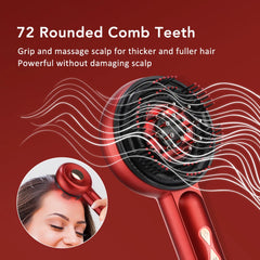 Electric Vibration Massage Comb Red Light Therapy Hair Growth Massage Scalp Brush Anti Hair Loss Liquid Oil Applicator Hair Care - BLOOM CART
