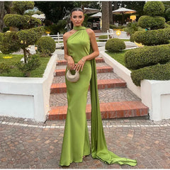 Elegant Solid Ribbon Women Halter Dress Off Shoulder Sleeveless Backless Slim Female Maxi Dresses 2025 Summer New Chic Lady Robe - BLOOM CART