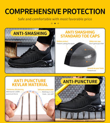 New Styles Men Safety Boots With Steel Toe Cap Anti-smash Work Sneakers Safety Shoes Men IndestructibleWork Boots Tactical Boots - BLOOM CART