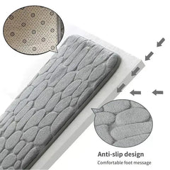 1pc embossed fiber carpet, bathroom living room anti slip mat, pebble floor mat, household items - BLOOM CART