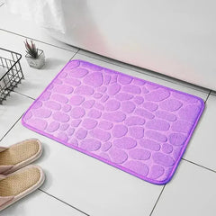 1pc embossed fiber carpet, bathroom living room anti slip mat, pebble floor mat, household items - BLOOM CART