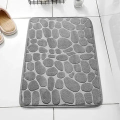 1pc embossed fiber carpet, bathroom living room anti slip mat, pebble floor mat, household items - BLOOM CART