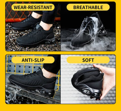 New Styles Men Safety Boots With Steel Toe Cap Anti-smash Work Sneakers Safety Shoes Men IndestructibleWork Boots Tactical Boots - BLOOM CART