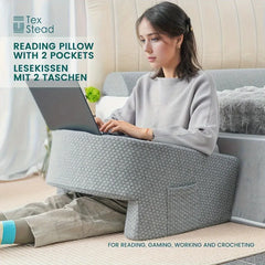 Reading Pillow for Gaming, Extra Large Arm Rest Pillow for Adult, Memory Foam Bed Rest Pillow for Reading, Working,with Rem,1 PC - BLOOM CART