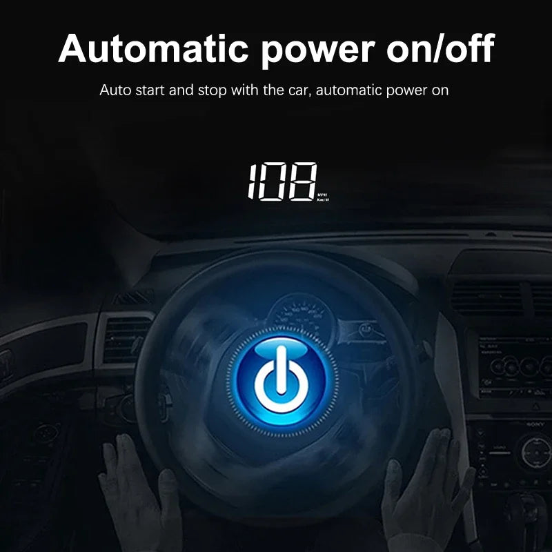 Car Speedometer KM/H HUD GPS Head Up Display Digital Speed Meter Windshield Projector For Vehicles Auto Electronics Accessories - BLOOM CART