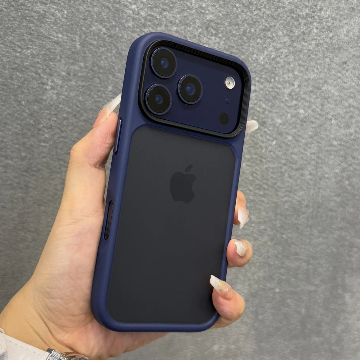 Luxury Orange Shield Matte Transparent Phone Case For iPhone 17 Pro Max 17 Pro 17 New Metal Buttons Skin Feel Shockproof Cover BLOOM CART