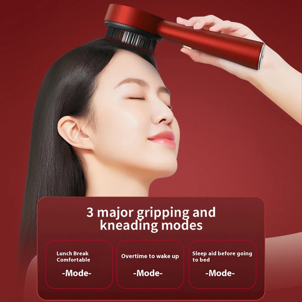 Electric Vibration Massage Comb Red Light Therapy Hair Growth Massage Scalp Brush Anti Hair Loss Liquid Oil Applicator Hair Care - BLOOM CART