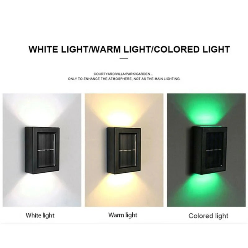 Solar Up and Down Spot Lights Outdoor, Street Wall Light Lamp Solar Powered Sunlight Waterproof Solar Lamp Garden Decorative - BLOOM CART