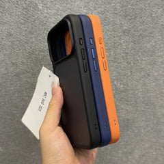 Luxury Orange Shield Matte Transparent Phone Case For iPhone 17 Pro Max 17 Pro 17 New Metal Buttons Skin Feel Shockproof Cover BLOOM CART