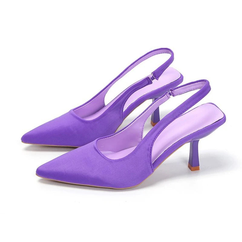 2024 New Sexy Women High Heels Luxury Pointed Toe Women's Pumps Fashion Shallow Sandals Stiletto Heels Women Party Wedding Shoes - BLOOM CART