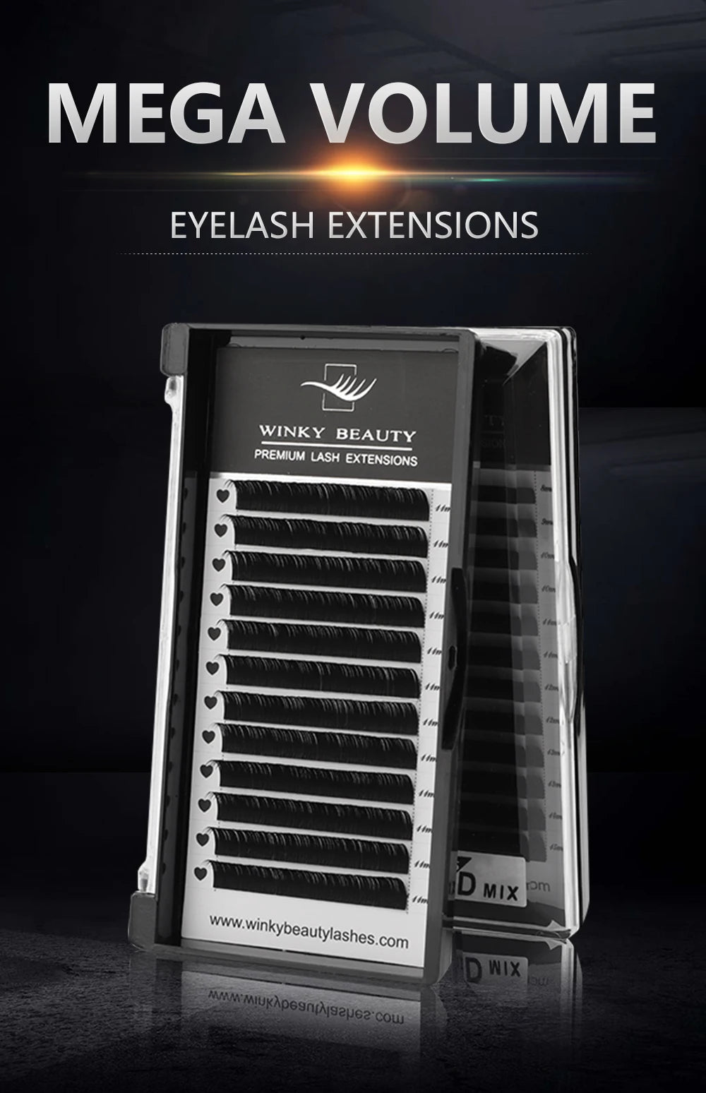 Winky Beauty Individual Eyelash Extension B/C/CC/D/DD Faux Mink Cilias Soft Eye Lash Extension 3D Russian Volume Lashes Makeup - BLOOM CART