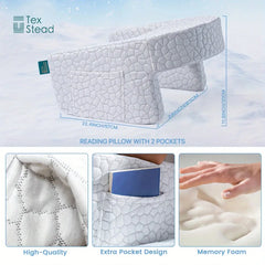 Reading Pillow for Gaming, Extra Large Arm Rest Pillow for Adult, Memory Foam Bed Rest Pillow for Reading, Working,with Rem，1 PC - BLOOM CART