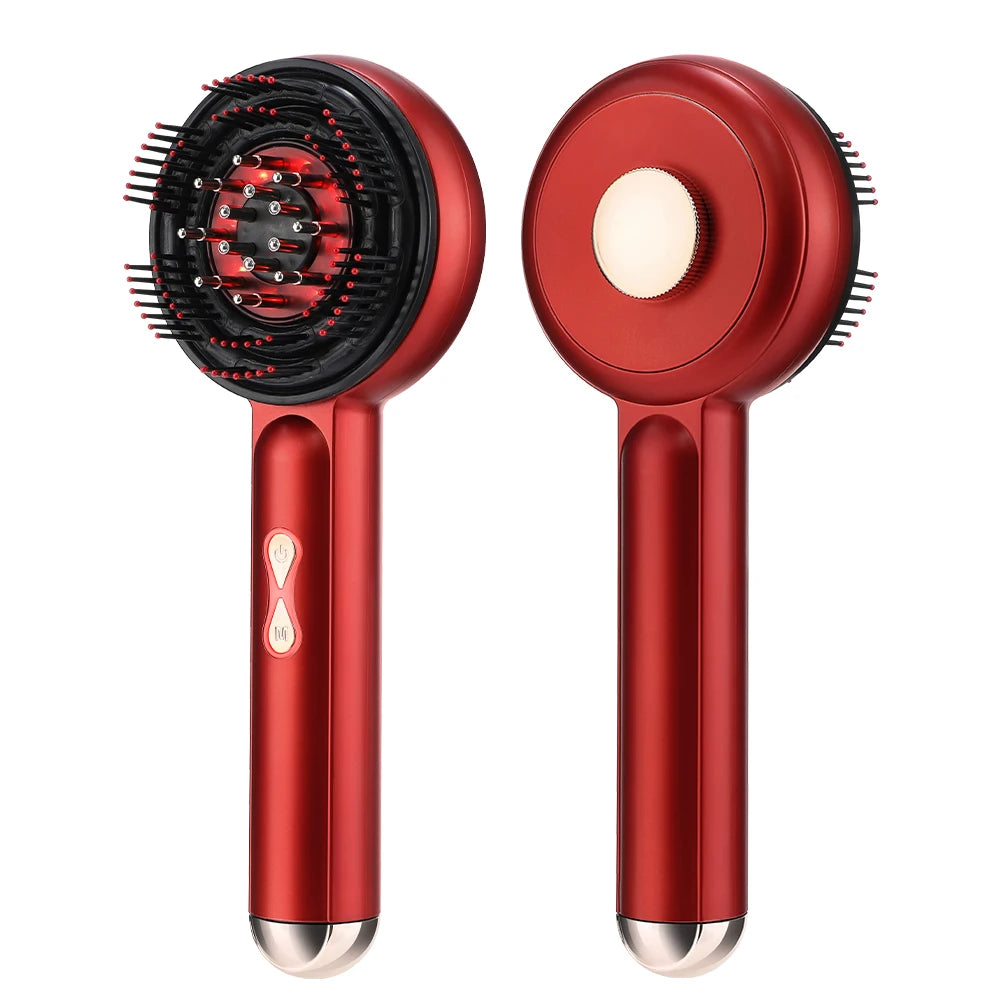 Electric Vibration Massage Comb Red Light Therapy Hair Growth Massage Scalp Brush Anti Hair Loss Liquid Oil Applicator Hair Care - BLOOM CART