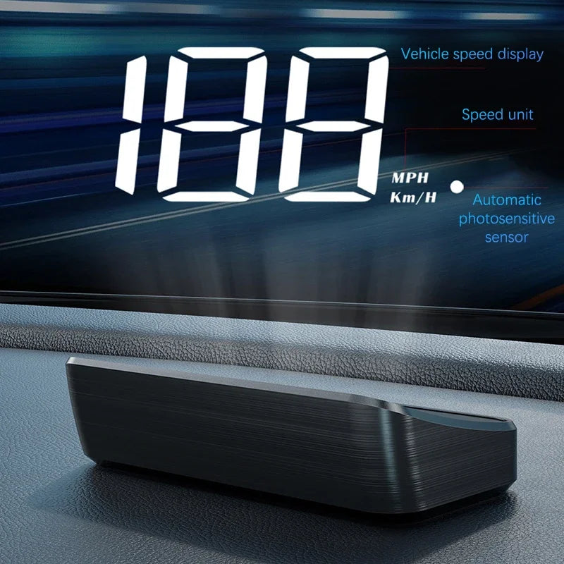 Car Speedometer KM/H HUD GPS Head Up Display Digital Speed Meter Windshield Projector For Vehicles Auto Electronics Accessories - BLOOM CART