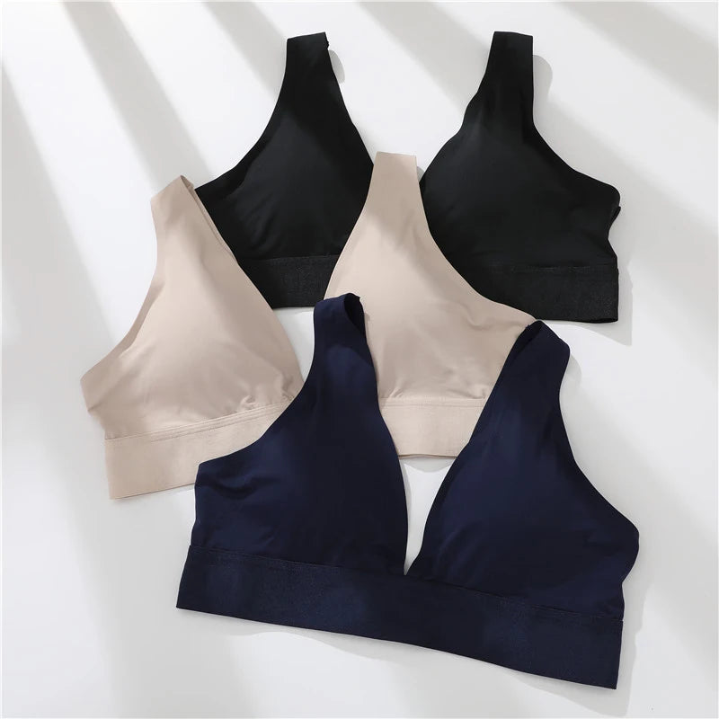 Seamless Bras For Women Sexy Deep V Women Bra Soft Intimate Women's Underwear Backless Bralette Intimates Push Up Bra S-XL - BLOOM CART