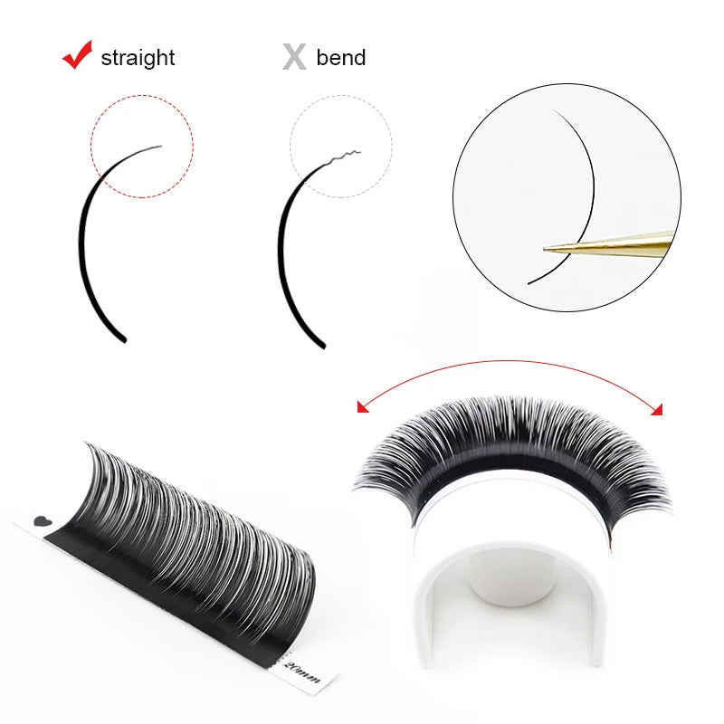 Winky Beauty Individual Eyelash Extension B/C/CC/D/DD Faux Mink Cilias Soft Eye Lash Extension 3D Russian Volume Lashes Makeup - BLOOM CART