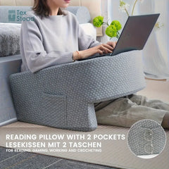 Reading Pillow for Gaming, Extra Large Arm Rest Pillow for Adult, Memory Foam Bed Rest Pillow for Reading, Working,with Rem，1 PC - BLOOM CART