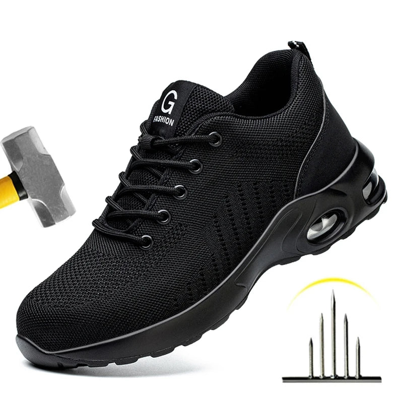 New Styles Men Safety Boots With Steel Toe Cap Anti-smash Work Sneakers Safety Shoes Men IndestructibleWork Boots Tactical Boots - BLOOM CART