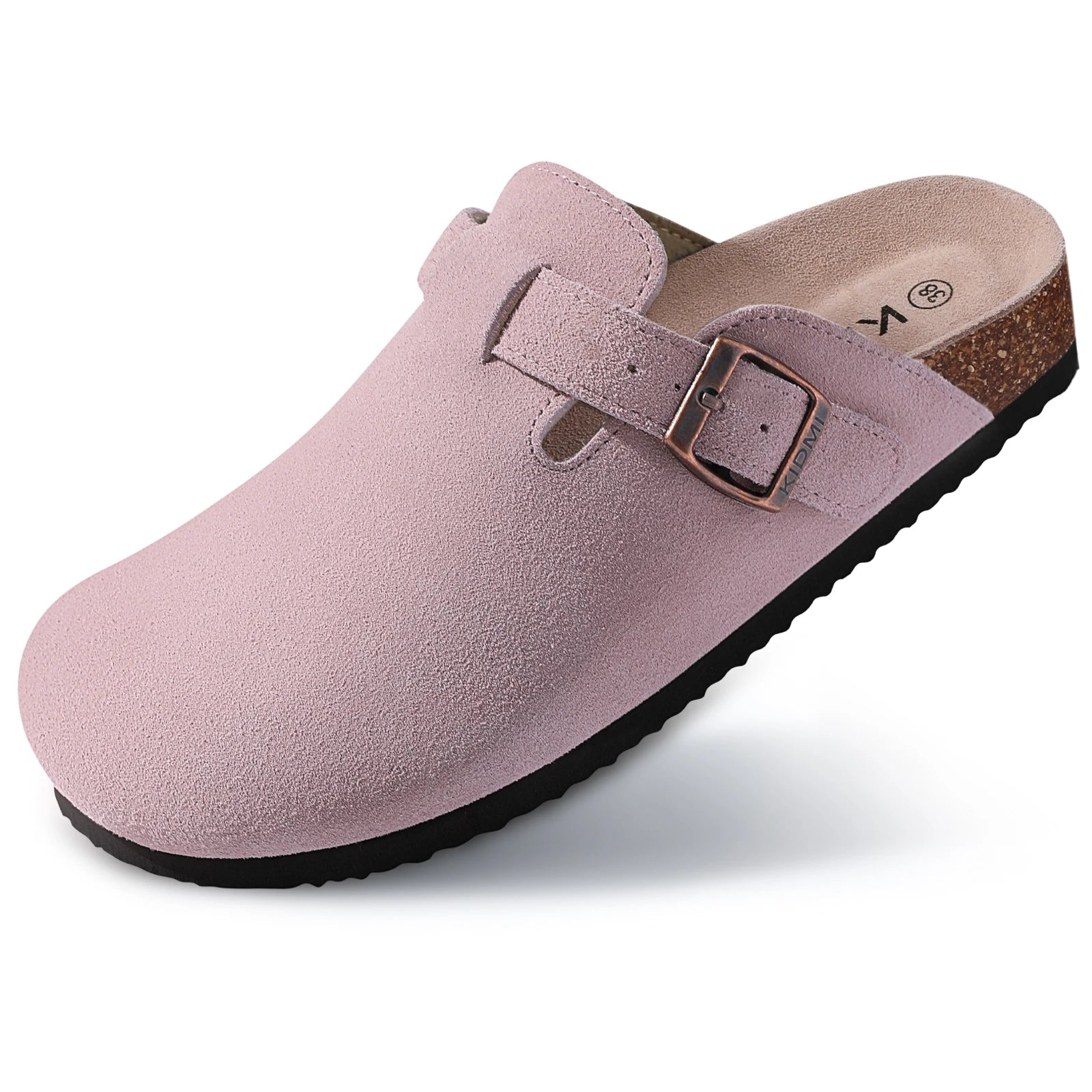 Comwarm Fashion Women's Suede Mules Slippers Men Clogs Cork Insole Sandals With Arch Support Outdoor Beach Slides Home Shoes - BLOOM CART