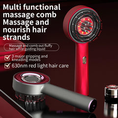 Electric Vibration Massage Comb Red Light Therapy Hair Growth Massage Scalp Brush Anti Hair Loss Liquid Oil Applicator Hair Care - BLOOM CART