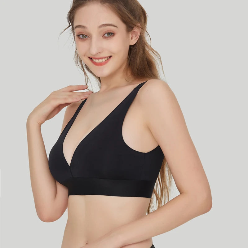 Seamless Bras For Women Sexy Deep V Women Bra Soft Intimate Women's Underwear Backless Bralette Intimates Push Up Bra S-XL - BLOOM CART