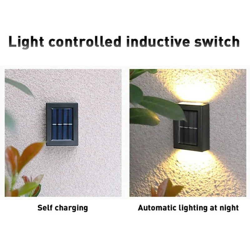 Solar Up and Down Spot Lights Outdoor, Street Wall Light Lamp Solar Powered Sunlight Waterproof Solar Lamp Garden Decorative - BLOOM CART