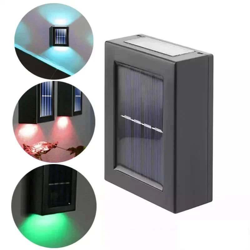 Solar Up and Down Spot Lights Outdoor, Street Wall Light Lamp Solar Powered Sunlight Waterproof Solar Lamp Garden Decorative - BLOOM CART