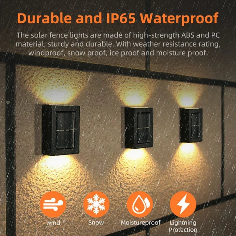 Solar Up and Down Spot Lights Outdoor, Street Wall Light Lamp Solar Powered Sunlight Waterproof Solar Lamp Garden Decorative - BLOOM CART
