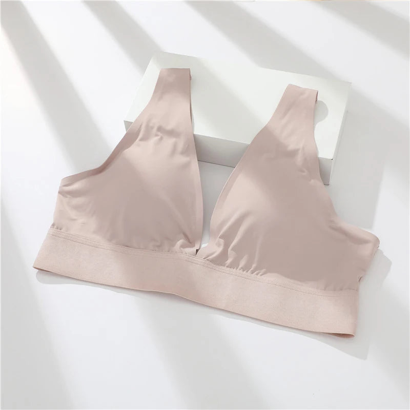 Seamless Bras For Women Sexy Deep V Women Bra Soft Intimate Women's Underwear Backless Bralette Intimates Push Up Bra S-XL - BLOOM CART