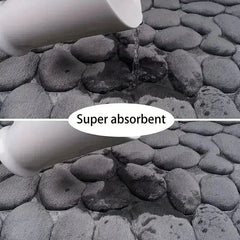1pc embossed fiber carpet, bathroom living room anti slip mat, pebble floor mat, household items - BLOOM CART