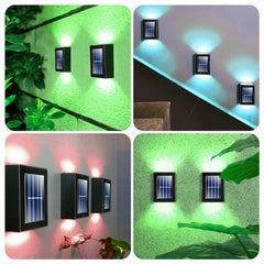 Solar Up and Down Spot Lights Outdoor, Street Wall Light Lamp Solar Powered Sunlight Waterproof Solar Lamp Garden Decorative - BLOOM CART