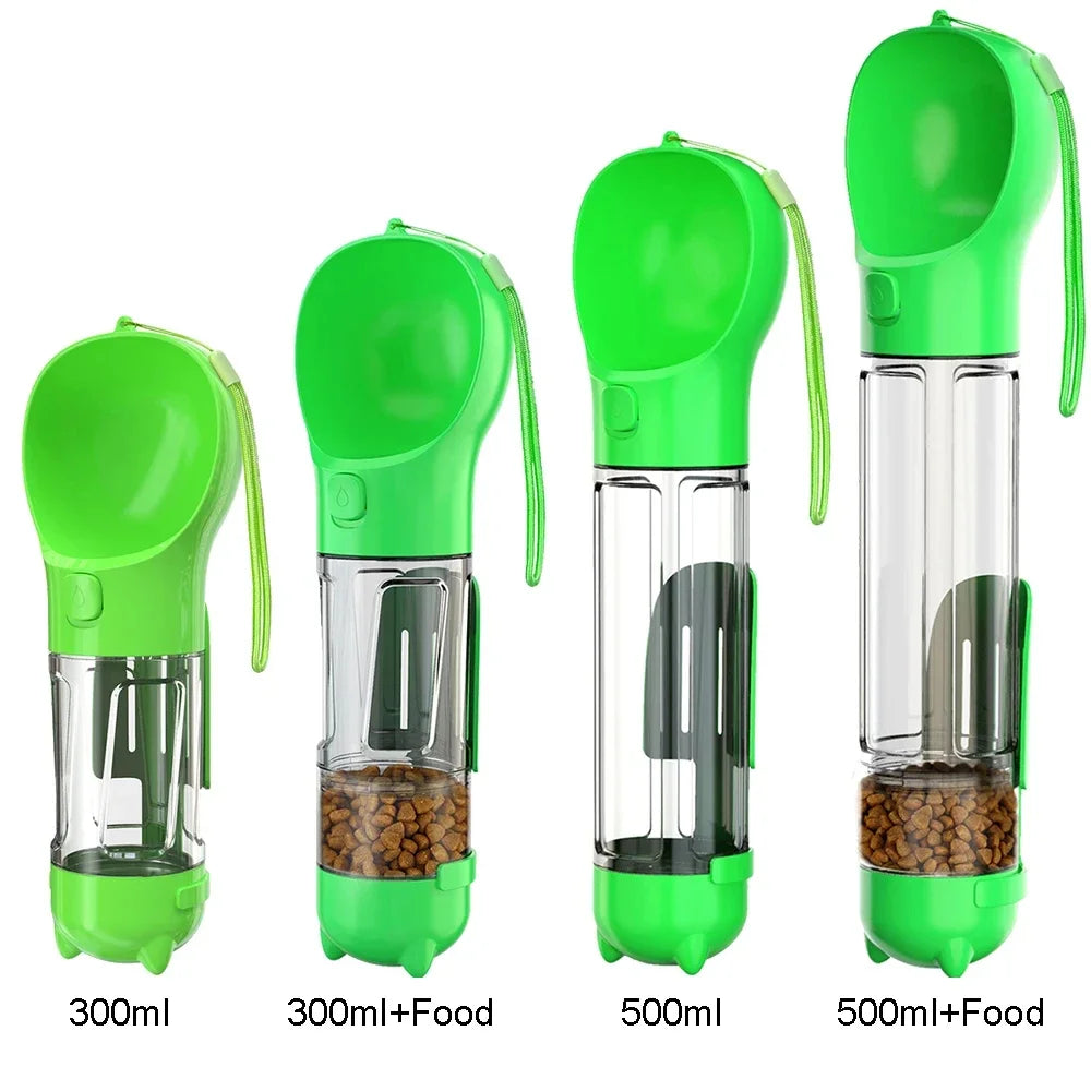 Portable cat and dog water bottle, food feeder, drinking fountain, 3 in 1 poop dispenser, leak proof, BLOOM CART