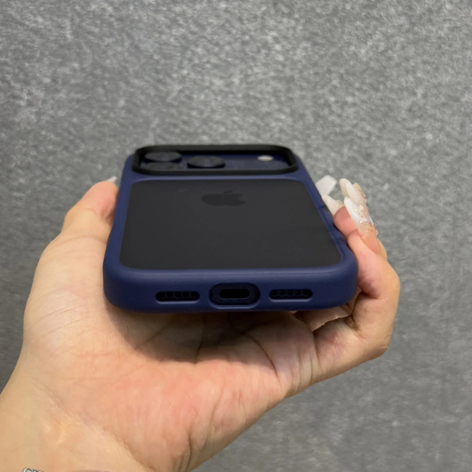 Luxury Orange Shield Matte Transparent Phone Case For iPhone 17 Pro Max 17 Pro 17 New Metal Buttons Skin Feel Shockproof Cover BLOOM CART